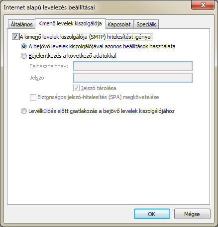 Kimenő levelek kiszolgálója