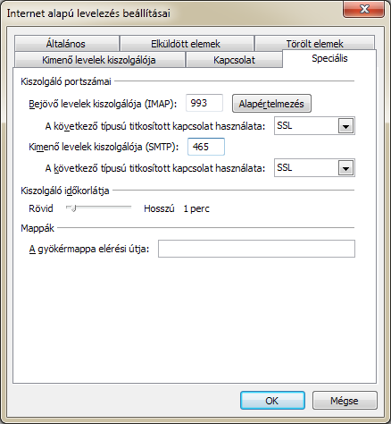 Speciális beállítások